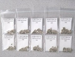 Nickel Silver Bottom Pin Refill Packs For Schlage Re-key Kit. 25 Pins Ea Size.
