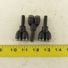 5/16″ Male Stem x 5/16″ Push To Connect Tube Nylon Wye Y Fittings Lot Of 3