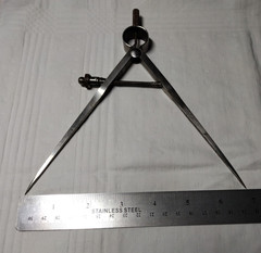 L. S. STARRETT Spring-Type Dividers Opens To 6 Plus Inches Made In USA