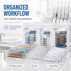 Disposable Air Water Syringe Tips Multi Color Applicator Tips 250Ct BRITEDENT