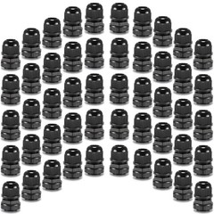 50pcs 1/2″ NPT Waterproof Cable Gland IP68 Nylon Cord Grip Connector Strain Reli