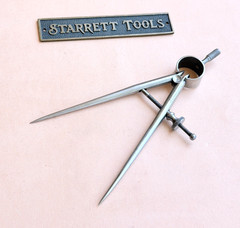 STARRETT No.277 Spring-Type Dividers with Round Legs; 4.0” Size & Capacity. USA