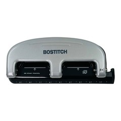 Bostitch 3-Hole Punch Metal 20 Sheets Silver/Black