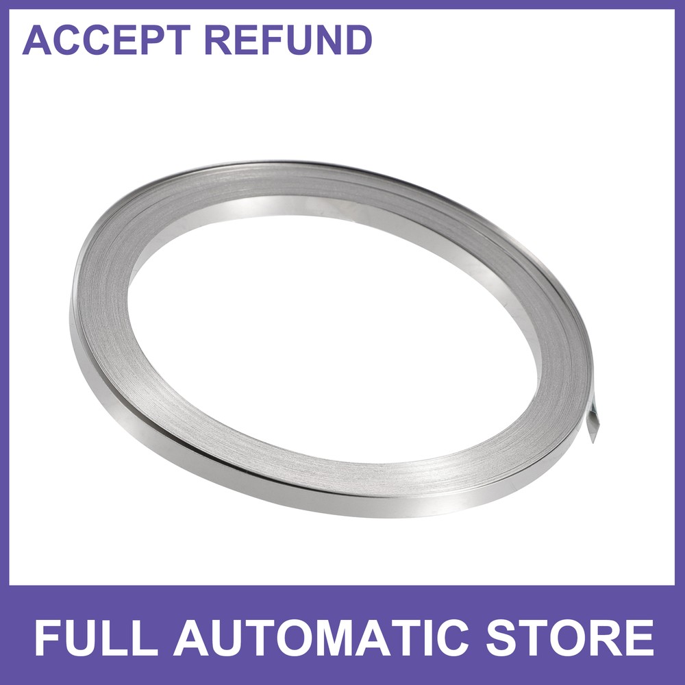 Pure Nickel Strip 99.6% Nickel 0.1x3mm 32.8ft Nickle Tabs Silver Tone Universal