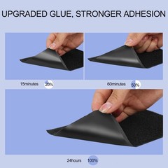 ThxYour 4×6 Inch Hook and Loop Strips, Heavy Duty Tape Strong 6x4Inch, Black