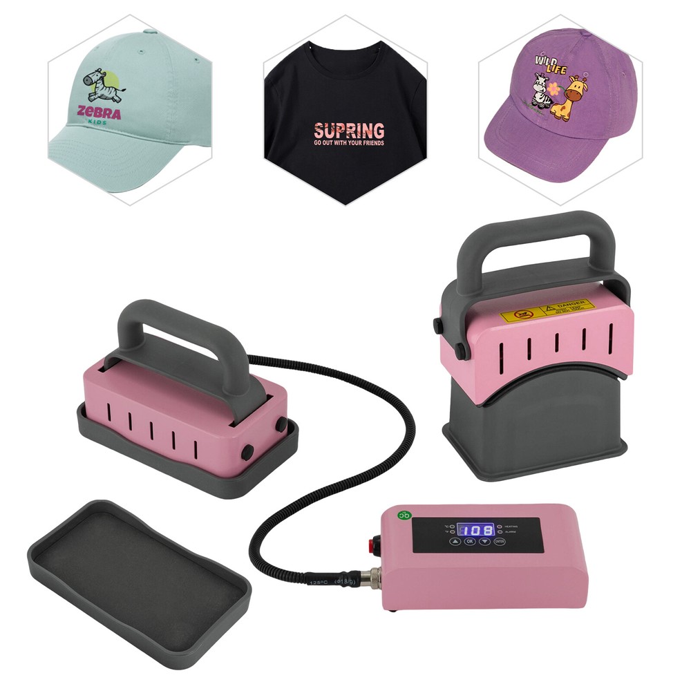 300W T-Shirts Cap Heat Press Machine Electric Hat Heat Press Machine 0-400°F