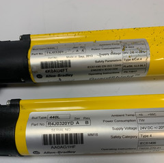 O196 PAIR ALLEN BRADLEY GUARDSHIELD LIGHT CURTAIN R4J0320YD T4J0320YD