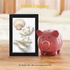 Black Lapel Pin Display Case, 6×8 Shadow Box Frame for Walls and Desktops,Sha…