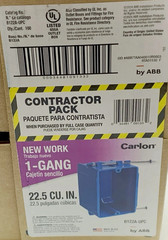Carlon 1-Gang 22 cu. in. PVC New Work Electrical Switch / Outlet Box Case of 100