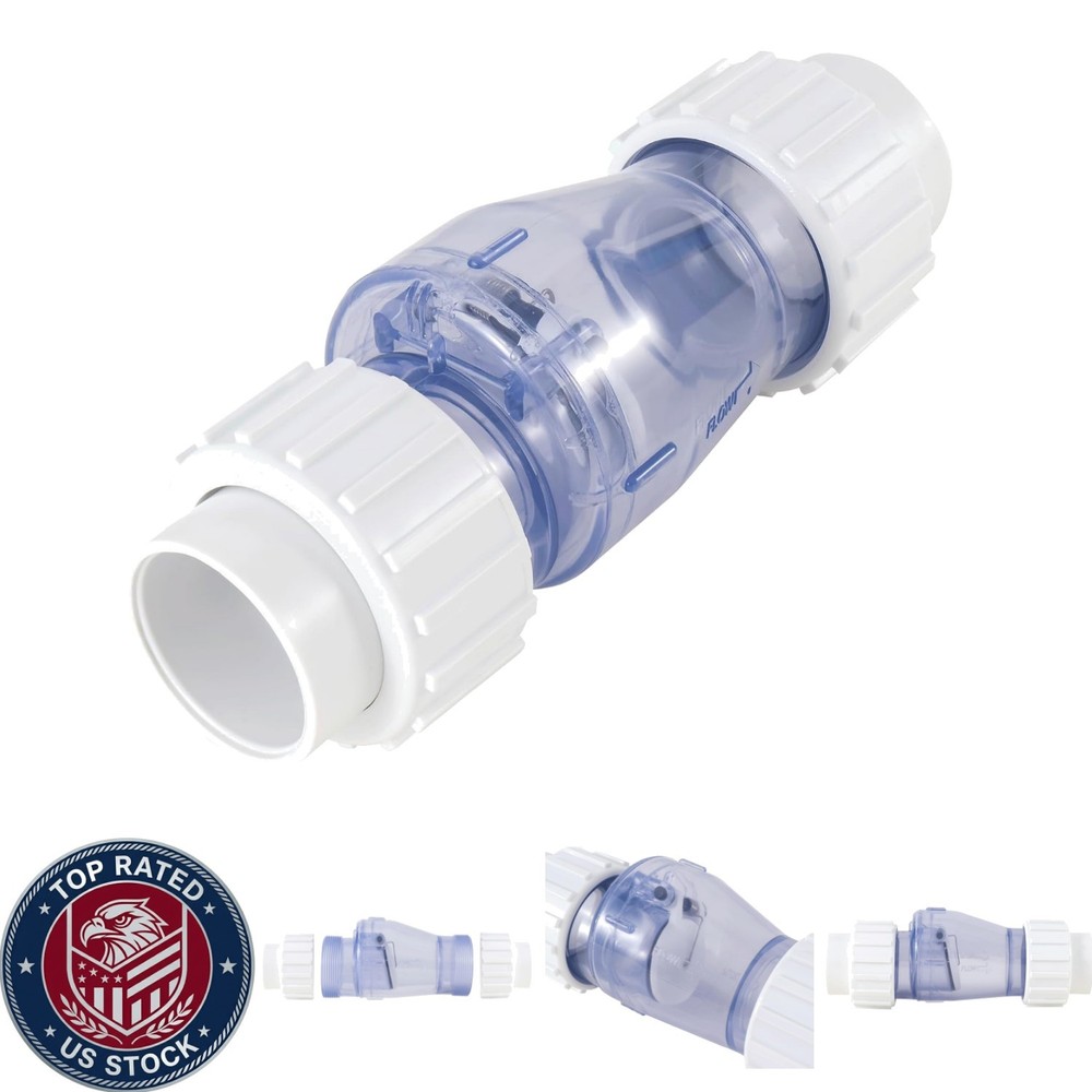 Vertical & Horizontal 2.0 Inch Clear Check Valve – All-Purpose PVC Solution