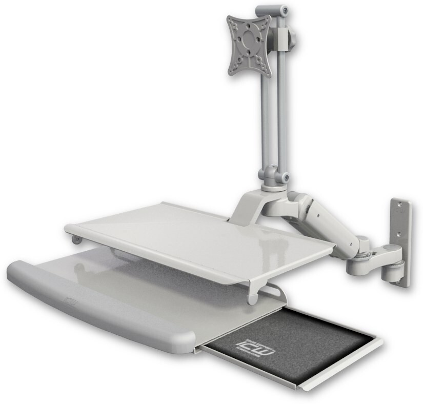 ICW Ultra 180 Arm w/ EV710 Mount for Monitor & Work Tray Keyboard