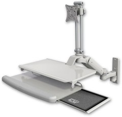 ICW Ultra 180 Arm w/ EV710 Mount for Monitor & Work Tray Keyboard