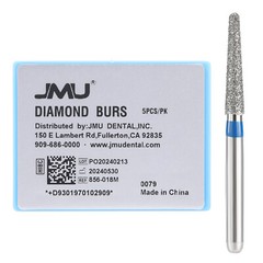 JMU Dental Diamond Burs Round End Taper FG 856 Friction Grip Burs 5Pcs/Box