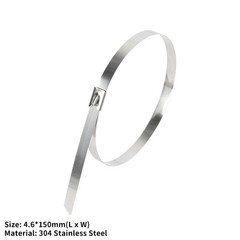 Metal Zip Ties 304 Stainless Steel Heavy Duty Cable 198-400lb 8″ 12″ 18 24″ 3TL