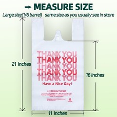 1050 Count Plastic Bags with Handles, T-Shirt bags, Thank You bag, Grocery ba…