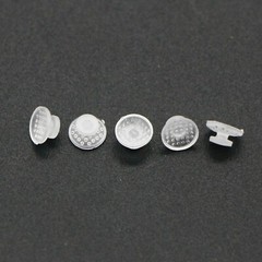 100 Pcs Dental Orthodontic Ceramic Lingual Button Clear Bondable Round Base Mesh