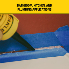Silicone Sealant 100%, Waterproof Bathroom Kitchen Window Brown 12 Pack Stanley