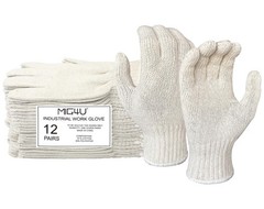 100 Cotton White Gloves – 6 Pairs for Safety, Work, Art Handling