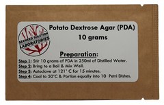 Dehydrated Potato Dextrose Agar Powder (PDA) 10 grams