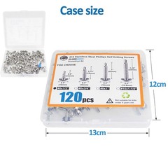 QSJ 120PCS #8 x 1/2” Sheet Metal Screws 410 Stainless Steel Truss Head Fast …