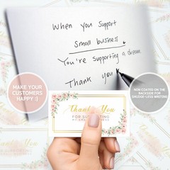 Thank You Cards Small Business (3.5 x 2 Inches – 100 pcs, 300GSM) by Modern 5th