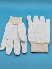 12 PAIR COTTON CANVAS WORK GLOVES KNIT WRIST SAFETY OUTDOOR GARDENING MENS LARGE