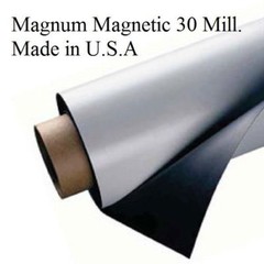 2 ROLLS 12″ width x 5 FEET 30 Mil. Blank Magnetic Sign Sheet Cars Magnum WHITE