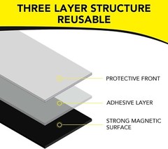 Flexible 4″ x 6″ Magnetic Sheets with Strong Adhesive – Perfect for Photos