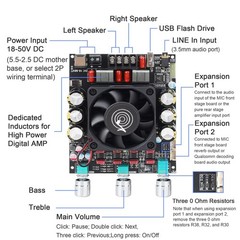 ZK-3002T 300W+300W Bluetooth Digital Amplifier Board TPA3255 Chip 2.0 Channel…
