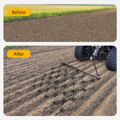 4FT X 4FT Heavy Duty Drag Harrow For ATV UTVs Leveling Grading Powder Coated