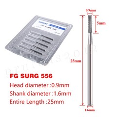 Dental Surgical Carbide Burs 557 557L 702 701 Long FG SURG High Speed 25mm