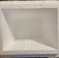 Styrofoam Box For Cold Things. Inside Dimensions 6x8x8.