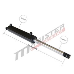 Hydraulic Cylinder Welded Double Acting 3″ Bore 20″ Stroke PinEye End 3×20 NEW