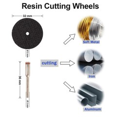 30Pcs Cutting Wheel Set Drill for Dremel Rotary Tool Accessories w/ 1/8″ Mandrel