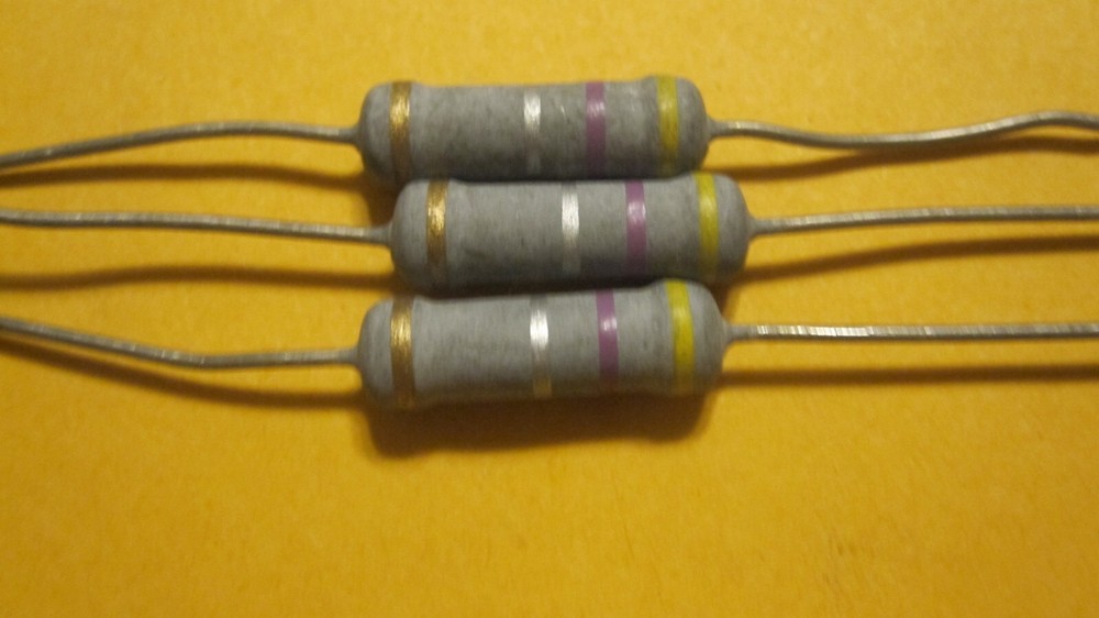 3 PCS 1W 0.47 OHM 5% FLAMEPROOF RESISTOR NTE