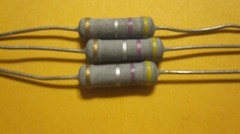 3 PCS 1W 0.47 OHM 5% FLAMEPROOF RESISTOR NTE