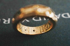 NEWDavidYurmanModern Renaissance 18k Gold Diamond Width Ring Band Size 6
