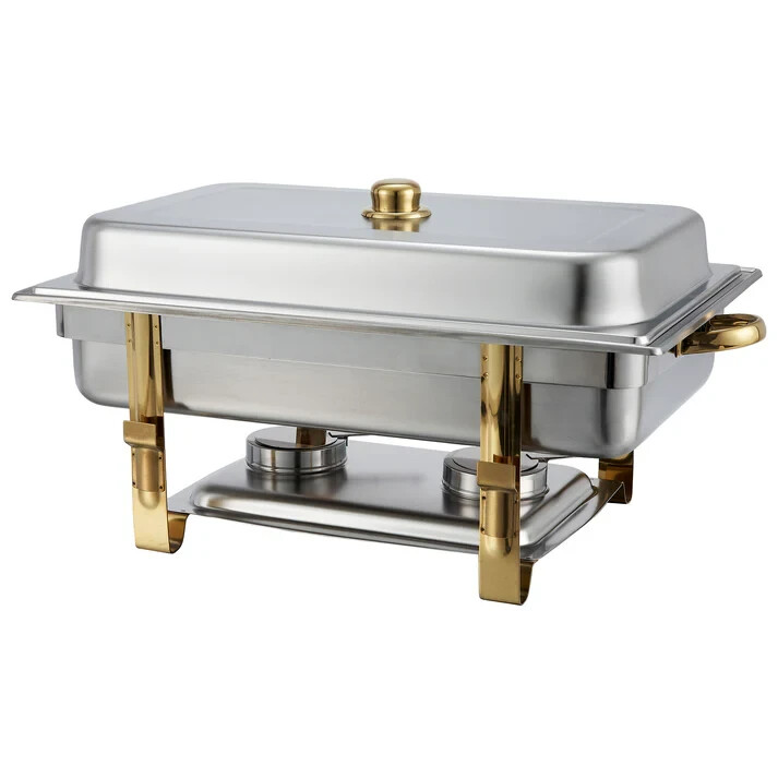 Winco 201 Full Size Chafer w/ Lift Off Lid & Chafing Fuel Heat
