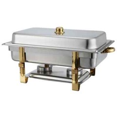 Winco 201 Full Size Chafer w/ Lift Off Lid & Chafing Fuel Heat