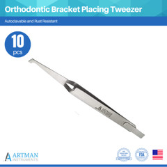 Orthodontic Bracket Placing Tweezer Set of 10 ARTMAN