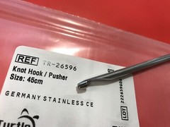 Laparoscopic Knot Hook / Pusher 5mm x43cm Laparoscopy Instrument NEW