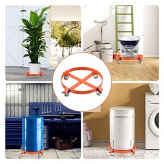 2PCS 55 Gallon Drum Dolly 1250lbs 360° Swivel Casters Heavy Duty Steel Frame USA