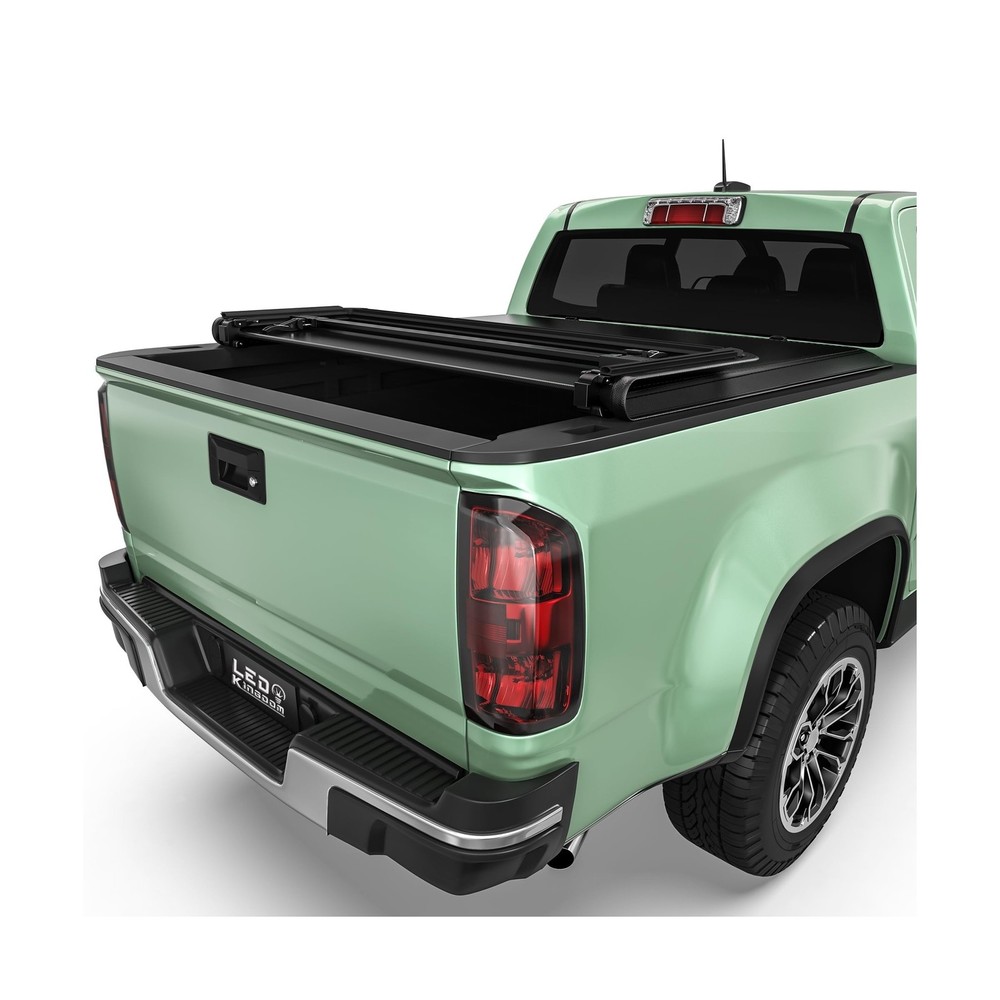 LEDKINGDOMUS Soft Tri-Fold Truck Bed Tonneau Cover Fits for Chevy Colorado/GM…