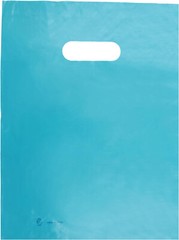 Plastic Bags 1000 Blue Shopping Merchandise Die Cut Handles 9 x 12″ Diecut