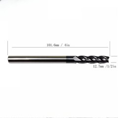 1pcs 4 Flute 1/2″ x 2″ x 4″ Long Solid Carbide End Mill – AlTiN Coated