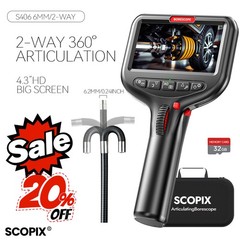 SALE! Endoscope Camera 2-Way 360° Industrial Inspection Articulating Borescope