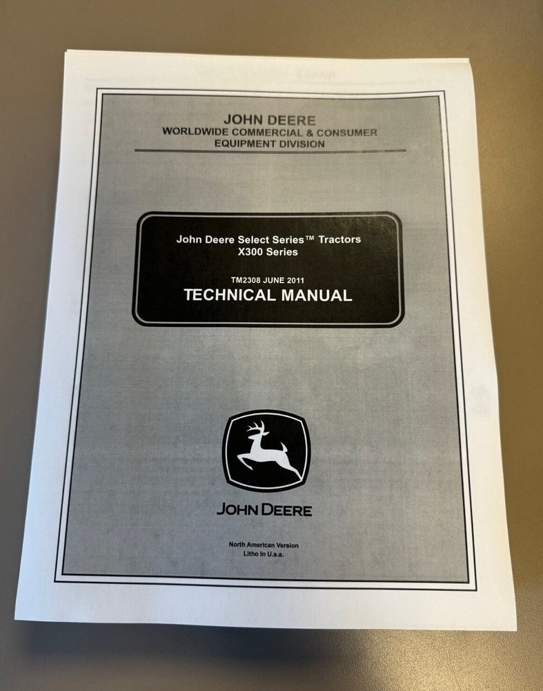 JOHN DEERE X300 X304 X310 X320 X324 X340 X360 Technical Manual TM2308