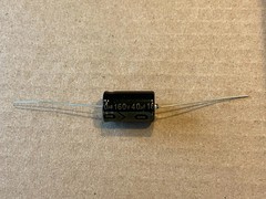 5pc Electrolytic Capacitor Axial 2000hr +105℃ RoHS 40uF 160V φ13x21mm Supertech