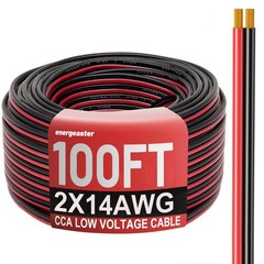 14 Gauge Wire 100FT Electrical Cable Dual Conductors Low Voltage Copper Clad …