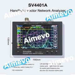 SV4401A 50KHz-4.4GHz VNA Vector Network Analyzer 100DB Dynamic 7 Inch Touch LCD